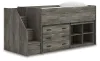 Ashley Furniture B4480B16 Ashley Furniture B4480B16 Frandern - Twin Loft Bed With Bookcase And Drawer Storage - Gray