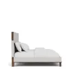 Riverside Furniture 43470-43471-43472 Delia - Queen Upholstered Bed - Nouveau Walnut / Beige