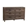 Liberty Furniture 384-BR31 Ridgecrest - 6 Drawer Dresser - Cobblestone