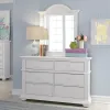 Liberty Furniture 607-BR-FPBDM Summer House - 3 Piece Bedroom Set (Full Panel Bed, Dresser & Mirror) - Oyster White