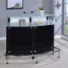 CoasterEssence 100139 Keystone - Curved Glass Top Home Bar Wine Cabinet - Black