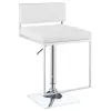 CoasterEssence 100193 Alameda - Adjustable Bar Stool - White And Chrome