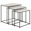 CoasterElevations 936016 Medora - 3 Piece Marble Top Nesting Table Set - White