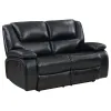 Coaster Fine Furniture 610244-S3 Camila - 3 Piece Upholstered Motion Reclining Sofa Set - Black