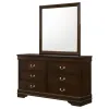 CoasterEveryday 202413M Louis Philippe - 6-Drawer Dresser With Mirror - Cappuccino