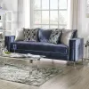 Furniture of America SM2687-SF Jodie - Sofa - Satin Blue / Silver
