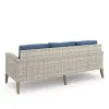 New Classic G852B-5S Carezza - 5 Piece Set (Sofa & 2 Club Chairs & 2 Stools) - Dark Blue