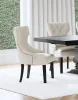 Coaster Fine Furniture 115572 Baney - Fabric Upholstered Dining Side Chair - Beige And Black