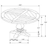 Coaster Fine Furniture 115530 Florence - Round Pedestal Base Dining Table - Black