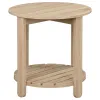 Coaster Fine Furniture 710287 Fowler - 1-Shelf Round Engineered Wood Side End Table - Natural
