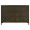 Coaster Fine Furniture 224423 Wilkes - 6-Drawer Dresser Cabinet - Dark Cocoa