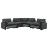 Coaster Fine Furniture 609530P-SETA Collins - 7 Piece Modular Power Reclining Sectional - Dark Gray