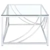 Coaster Fine Furniture 720498-S2 Lille - 2 Piece Glass Top Coffee And End Table Set - Chrome