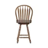 Liberty Furniture 186-B100324 Carolina Crossing - Windsor Swivel Counter Chair - Antique Honey