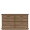 Riverside Furniture 73960 Cascade - 8 Drawer Dresser - Casual Mink