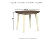 Ashley Furniture D335-15 Woodanville - Round DRM Drop Leaf Table - Cream / Brown