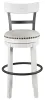 Ashley Furniture D546-530 Ashley Furniture D546-530 Valebeck - Tall UPH Swivel Barstool - White