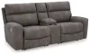 Ashley Furniture 61003S3 Ashley Furniture 61003S3 Next-Gen Durapella - 3-Piece Power Reclining Sectional Loveseat With Console - Slate