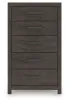Ashley Furniture B3789-46 Prendonea - Five Drawer Chest - Charcoal