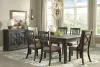 Ashley Furniture D736/25/01(4)/02(2) Ashley Furniture D736/25/01(4)/02(2) Tyler Creek - 7 Pc. - Dining Room Table, 4 Side Chairs, 2 Upholstered Side Chairs - Dark Gray