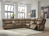 Ashley Furniture PC82305S7 Ashley Furniture PC82305S7 Max-Momentum - 7-Piece Power Reclining Sectional With 2 Audio Consoles - Biscotti