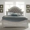Liberty Furniture 244-BR-QUBDMN Liberty Furniture 244-BR-QUBDMN Magnolia Manor - 4 Piece Bedroom Set (Queen Upholstered Bed Wooden Footboard, Dresser & Mirror, Nightstand) - Antique White