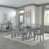 Liberty Furniture 131-CD-6TRS Liberty Furniture 131-CD-6TRS Newport - 6 Piece Trestle Table Set - Smokey Gray / Carbon Gray