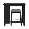 Liberty Furniture 942B-CD-3CTS Liberty Furniture 942B-CD-3CTS Brook Creek - 3 Piece Counter Set - Black