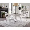 Riverside Furniture 37251-37252 Cora - Round Dining Table - Cloud / Fog