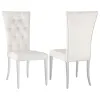 CoasterElevations 111102 Kerwin - Velvet Upholstered Dining Side Chair (Set of 2) - White