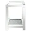 CoasterElevations 736217 Valentina - 1-Shelf Square Glass Top Side End Table - Silver