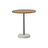 CoasterElevations 935881 Ginevra - Wood Top Marble Base Table - Natural And White