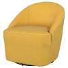 Coaster Fine Furniture 903076 Leon - Upholstered Barrel Accent Swivel Chair - Mustard Yellow