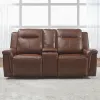 Liberty Furniture 7001CG-22P Avery - Loveseat With Console P2 - Cognac
