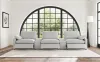 Coaster Fine Furniture 609561PT Collins - 5 Piece Power Reclining Home Theater Seating - Gray