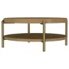 Coaster Fine Furniture 706188 Arini - Round Coffee Table With Storage Shelf - Sand Wash