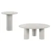 Coaster Fine Furniture 709668-S2 Astoria - 2 Piece Marble Coffee And End Table Set - White