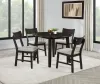 Coaster Fine Furniture 150350 Catley - 5 Piece Round Drop Leaf Dining Table Set - Dark Coffee