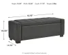 Ashley Furniture A3000224 Cortwell - Storage Bench - Gray