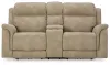 Ashley Furniture 5930218 Ashley Furniture 5930218 Next-Gen Durapella - Power Reclining Loveseat With Console/Headrest - Sand