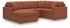 Ashley Furniture 92102S66 Ashley Furniture 92102S66 Modmax - 4-Piece Sectional With Laf Corner Chaise, With Raf Corner Chair - Spice