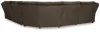 Ashley Furniture 92705S2 Ashley Furniture 92705S2 Top Tier - 6-Piece Reclining Sectional With Laf Press Back Chaise - Chocolate