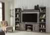 Ashley Furniture EW0440W6 Wynnlow - 4-Piece Entertainment Center With LG TV Stand W/Fireplace Option - Gray