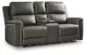 Ashley Furniture PCU1200018 Bleckley - Power Reclining Loveseat With Console / Adjustable Headrest - Anchor