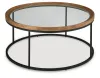 Ashley Furniture T502-8 Ashley Furniture T502-8 Noraluna - Round Cocktail Table - Medium Brown