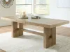 Ashley Furniture PCD852-45 Lasinger - Rectangular Dining Room Extension Table - Light Brown