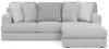 Jackson Furniture Industries 3303/46/76-18 Jackson Furniture Industries 3303/46/76-18 Logan - 2 Piece Upholstered Sectional With Comfort Coil Seating And 5 Included Accent Pillows (Right Side Facing Chaise) - Moonstruck