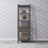 Liberty Furniture 406-HO201 Modern Farmhouse - Leaning Bookcase - Dusty Charcoal