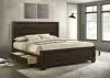 CoasterEveryday 204390KE Kauffman - Wood Eastern King Storage Panel Bed - Dark Cocoa