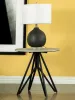 CoasterEveryday 736177 Hadi - Round Smart Top Side End Table - Cement